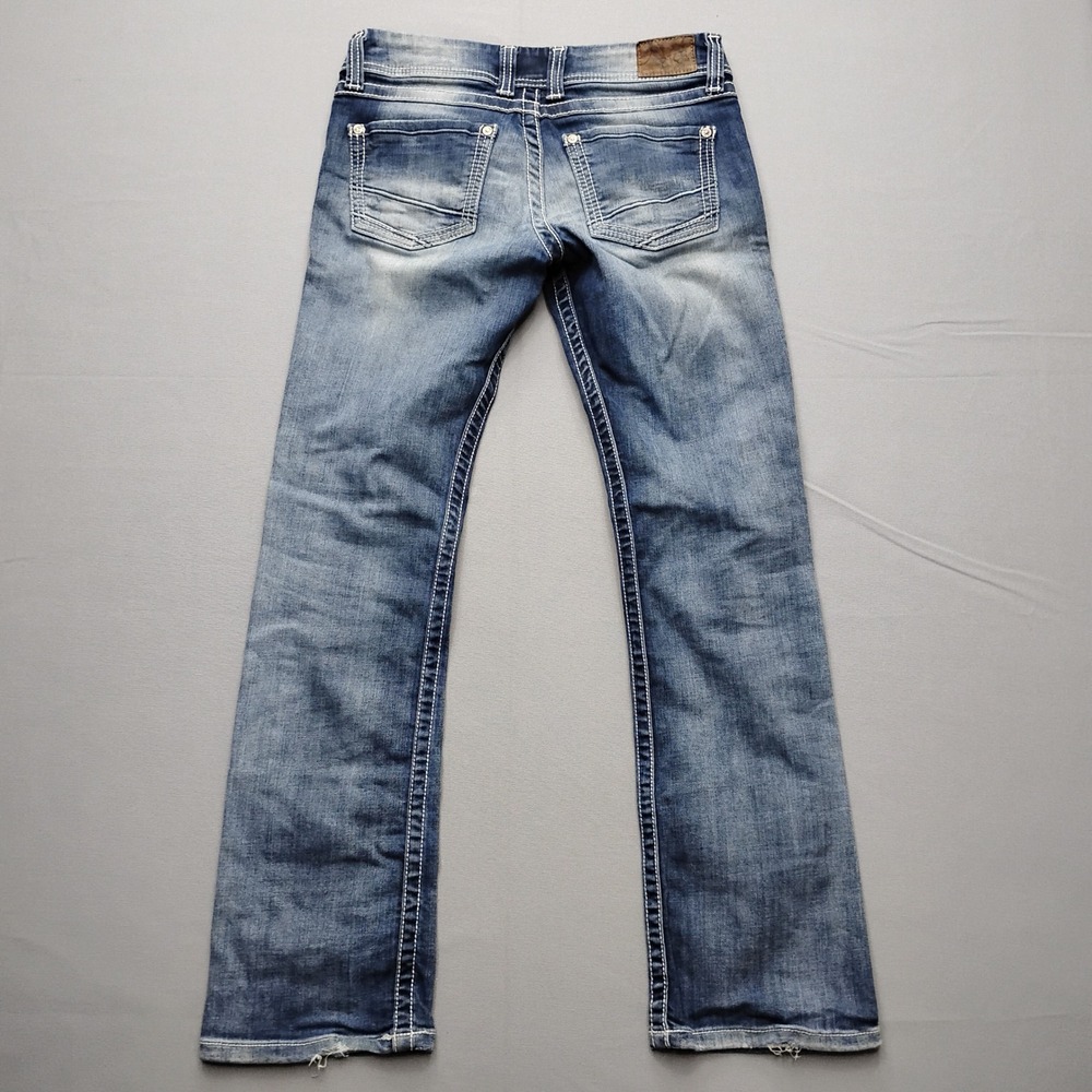 BKE Sabrina Bootcut Jeans Womens 28R Medium Wash Thick Stitch Low Rise Denim - Picture 9 of 9